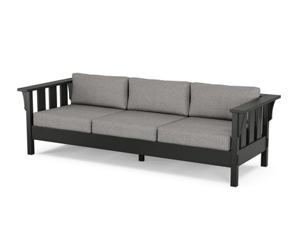 Martha Stewart by POLYWOOD® Acadia Deep Seating Sofa in Black / Grey Mist