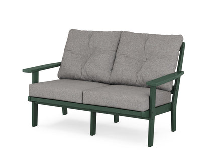 POLYWOOD® Prairie Deep Seating Loveseat in Green / Grey Mist