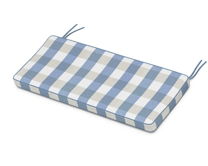 Martha Stewart by POLYWOOD® Chinoiserie Bench Seat Cushion in Buffalo Plaid Sky Blue
