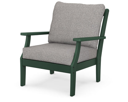 POLYWOOD® Braxton Deep Seating Chair in Green / Grey Mist