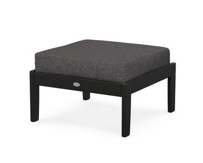 POLYWOOD® Braxton Deep Seating Ottoman in Black / Ash Charcoal