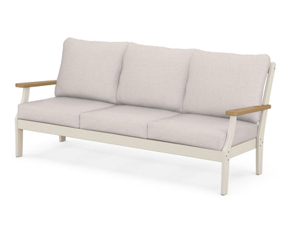 POLYWOOD® Braxton Deep Seating Sofa in Sand / Natural / Dune Burlap