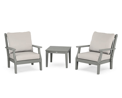 Country Living Wovendale 3-Piece Deep Seating Set in Slate Grey / Cast Ash
