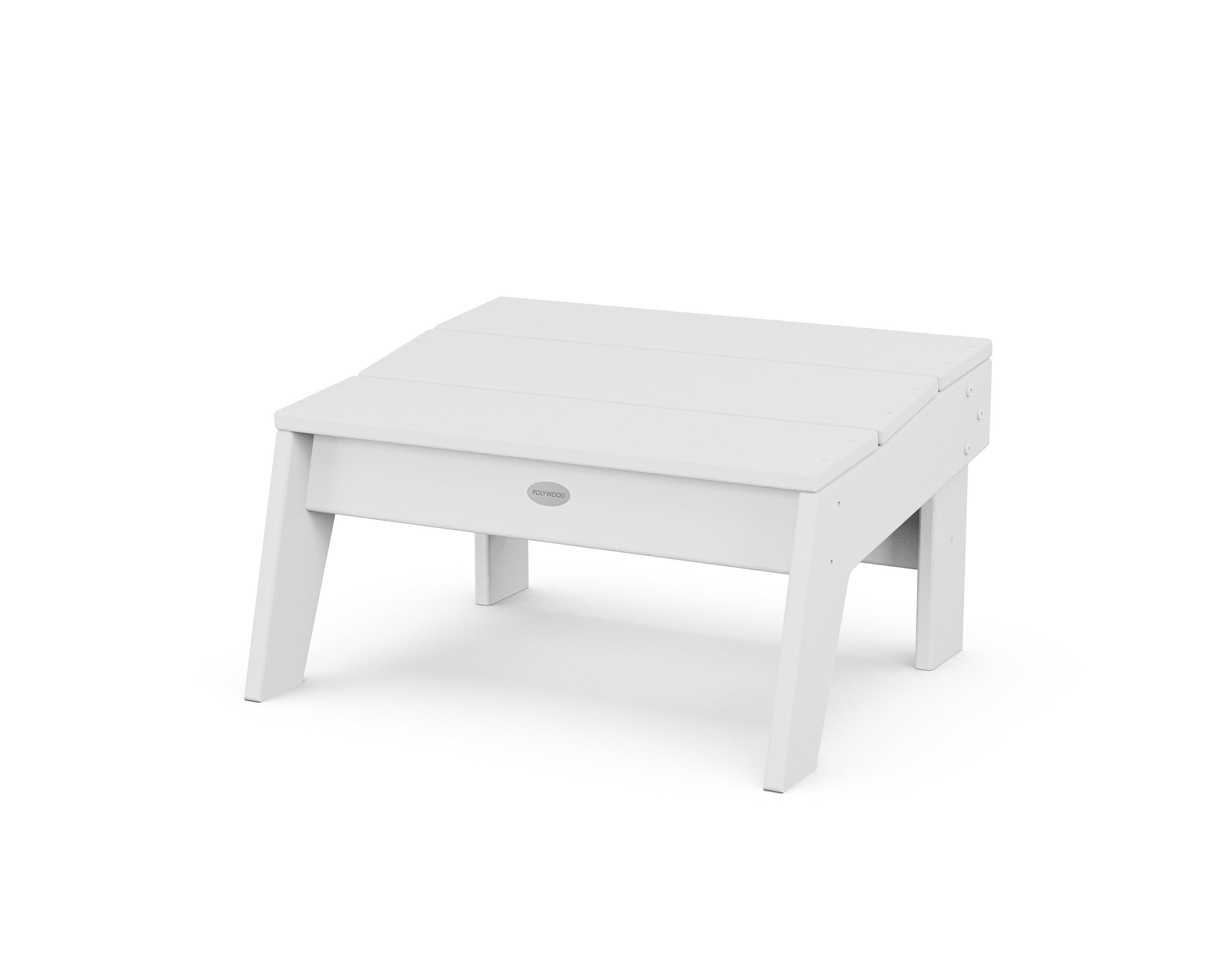 POLYWOOD® Modern Studio Oversized Ottoman in White