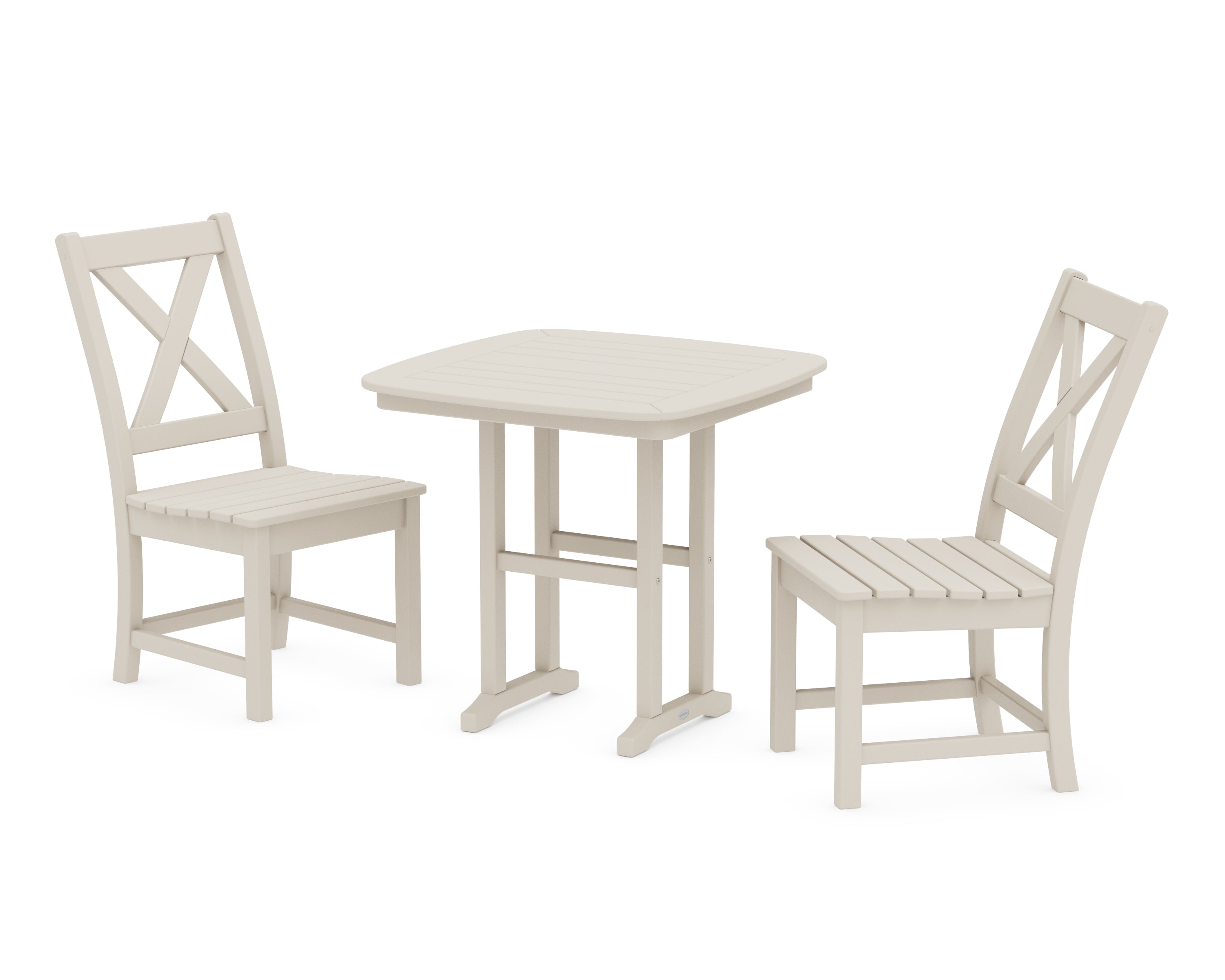 POLYWOOD® Braxton Side Chair 3-Piece Dining Set in Sand
