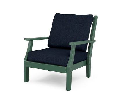 Country Living Wovendale Deep Seating Chair in Green / Marine Indigo