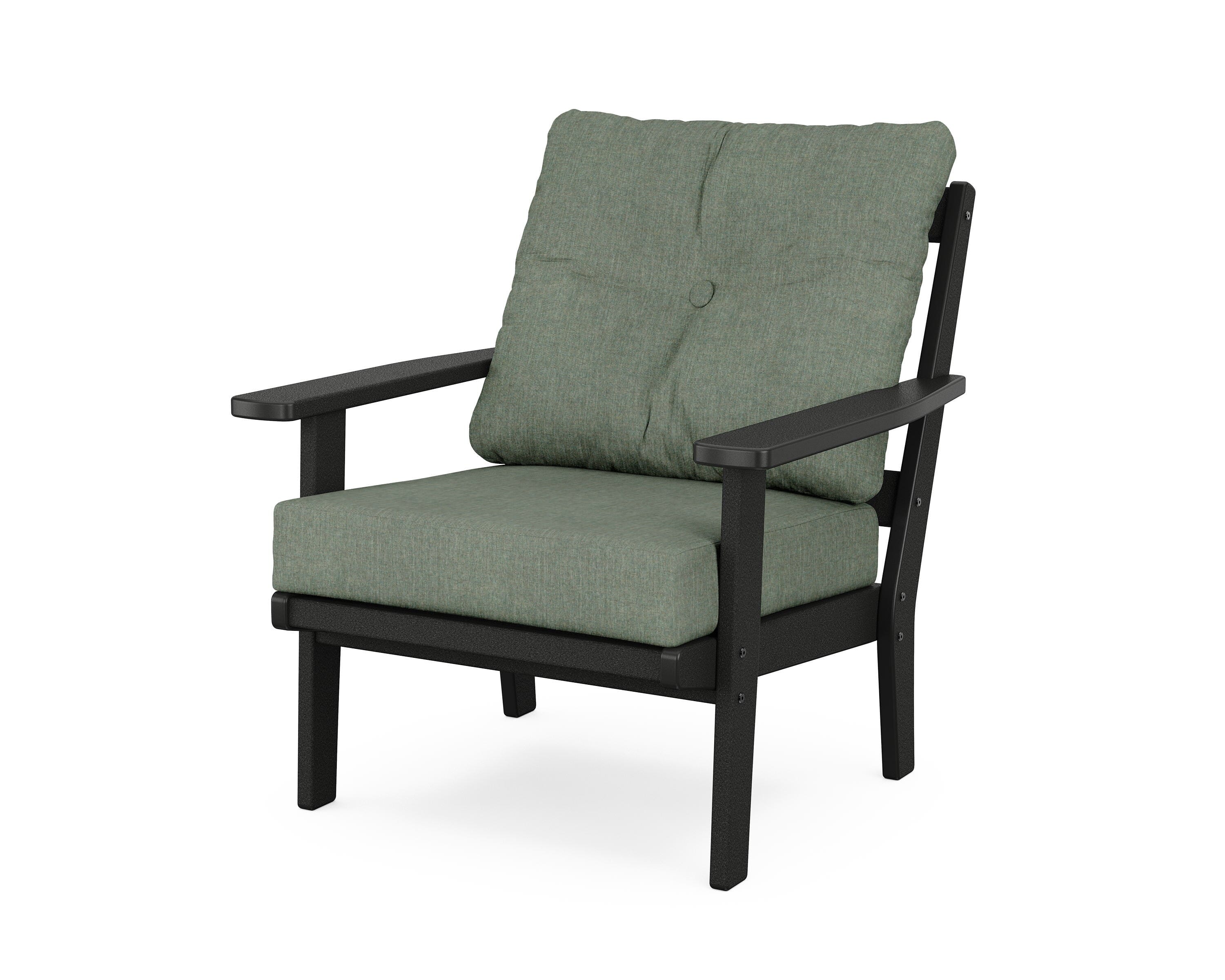POLYWOOD® Prairie Deep Seating Chair in Black / Cast Sage