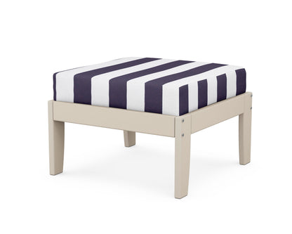 Unbranded Modular Ottoman - Classic in Sand / Cabana Stripe Navy