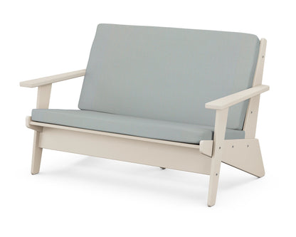 POLYWOOD® Riviera Modern Lounge Loveseat in Sand / Spa