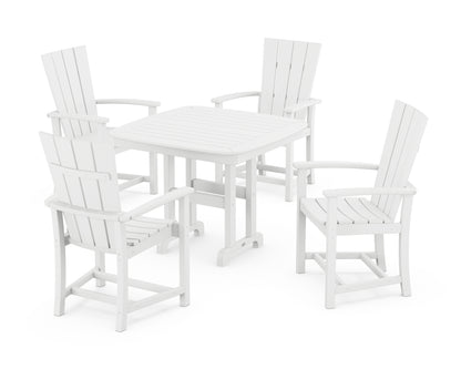 POLYWOOD® Quattro 5-Piece Dining Set in White