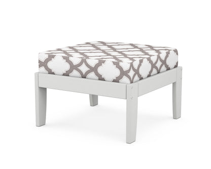 Unbranded Modular Ottoman - Classic in White / Trellis Grey Mist