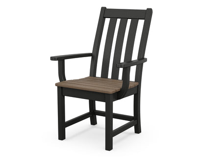 POLYWOOD® Vineyard Dining Arm Chair in Black / Kona