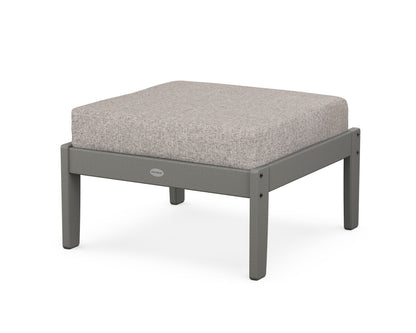 POLYWOOD® Braxton Deep Seating Ottoman in Slate Grey / Weathered Tweed