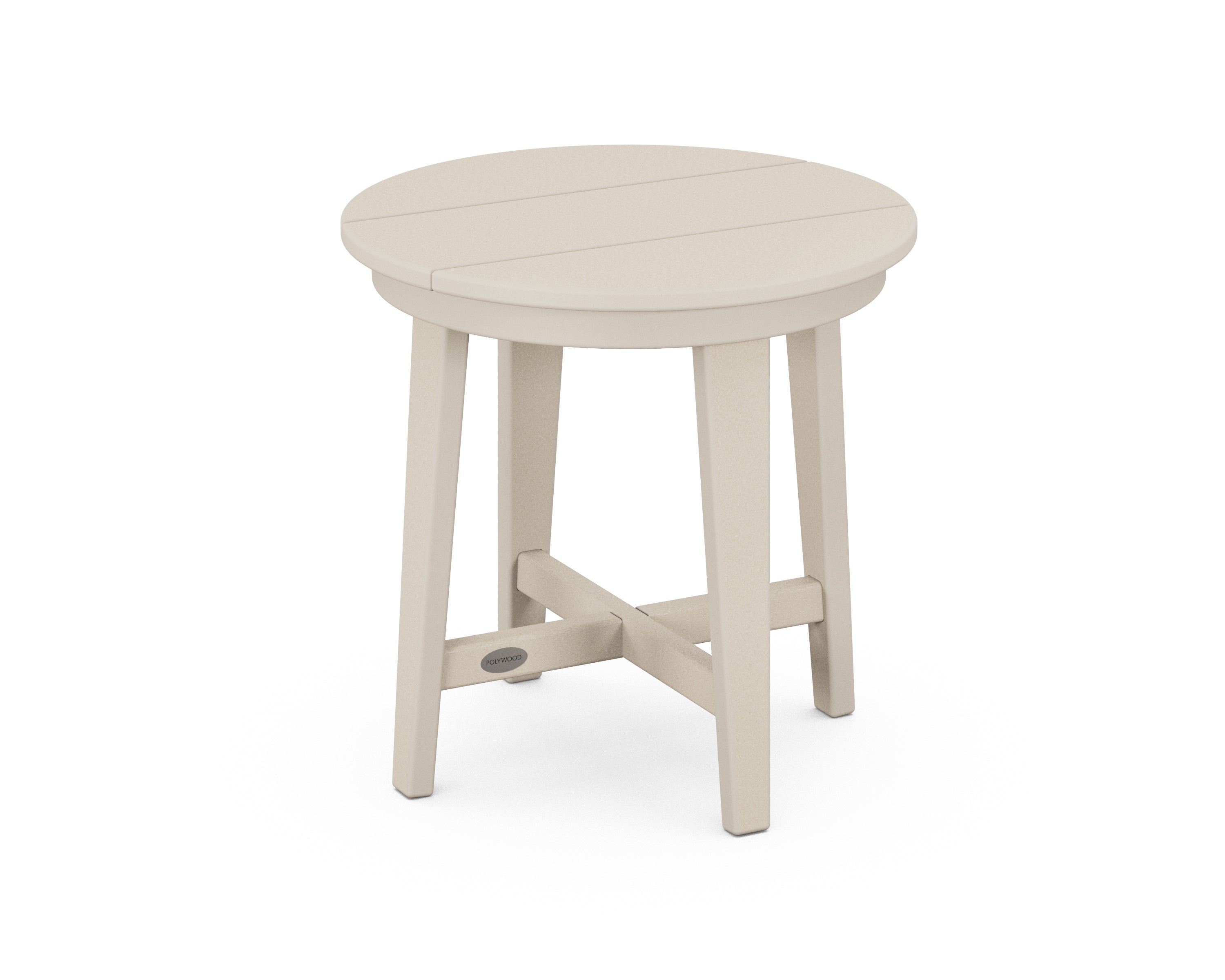 POLYWOOD® Newport 19" Round End Table in Sand