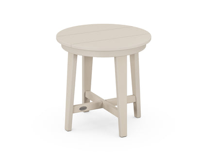 POLYWOOD® Newport 19" Round End Table in Sand