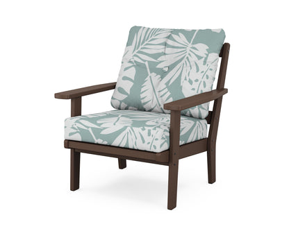 POLYWOOD® Oxford Deep Seating Chair in Mahogany / Leaf Glacier Spa