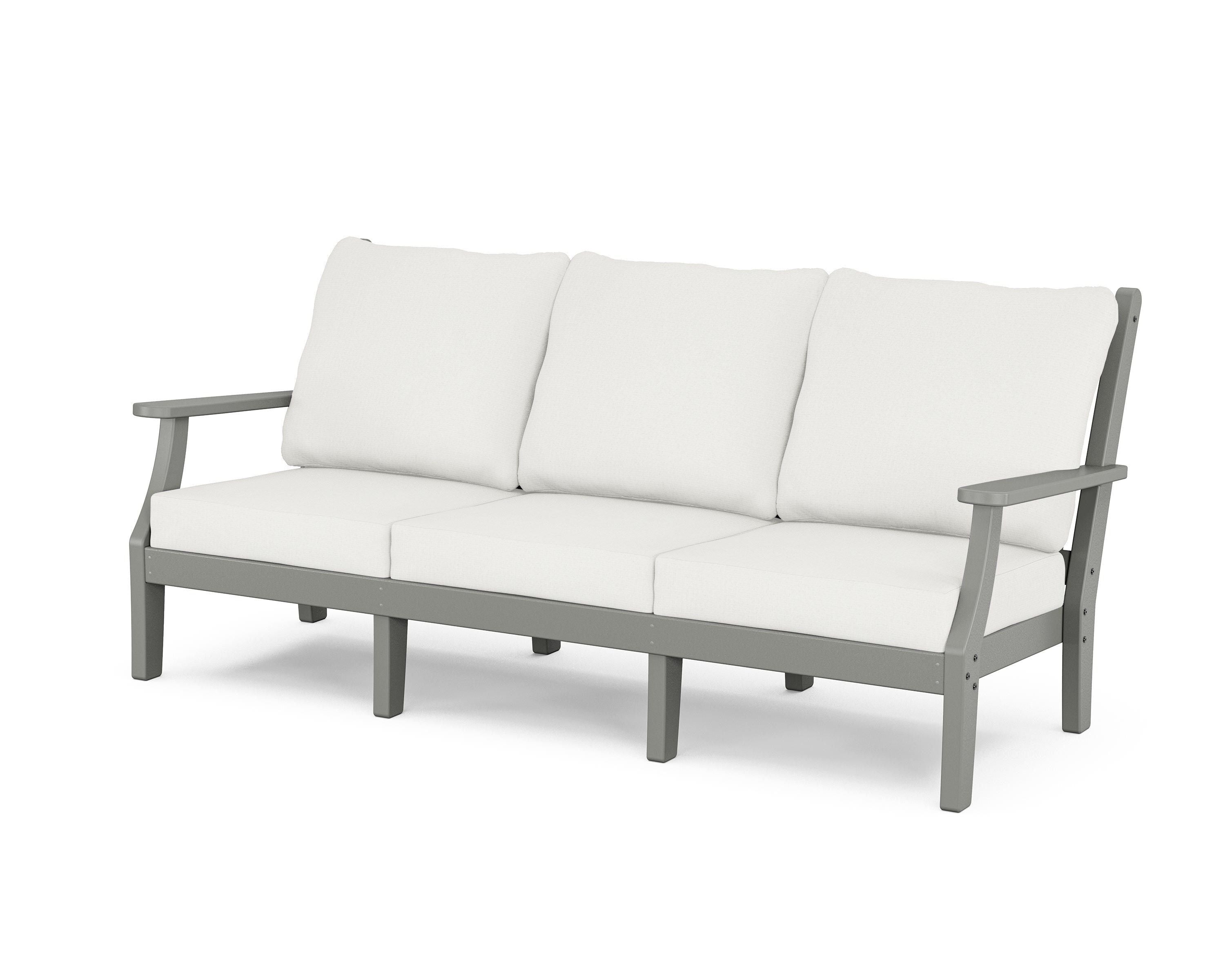 Country Living Wovendale Deep Seating Sofa in Slate Grey / Natural Linen