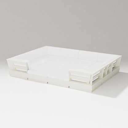 PW Designer Series Elevate 12-Piece Pit Sectional in Vintage White / Natural