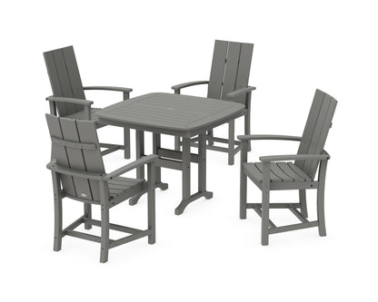 POLYWOOD® Modern Adirondack 5-Piece Dining Set in Slate Grey