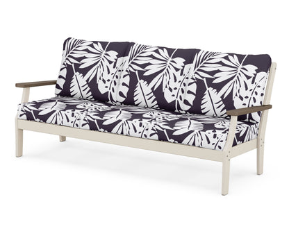 POLYWOOD® Braxton Deep Seating Sofa in Sand / Kona / Leaf Navy