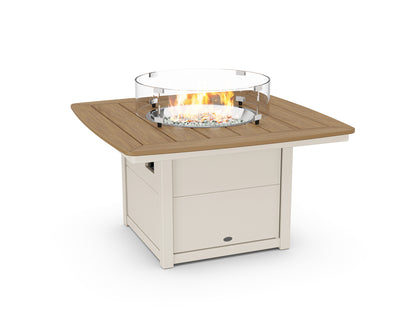 POLYWOOD® Nautical 42" Fire Pit Table in Sand / Natural