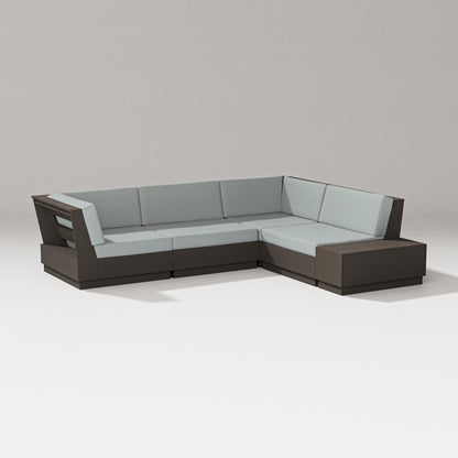 PW Designer Series Elevate Corner Sectional in Vintage Coffee / Spa