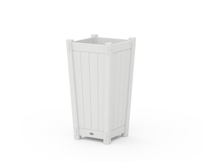 POLYWOOD® Vineyard Tapered Square Planter Box in White
