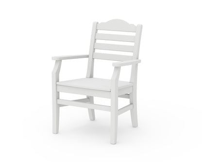 POLYWOOD® Savannah Dining Arm Chair in White