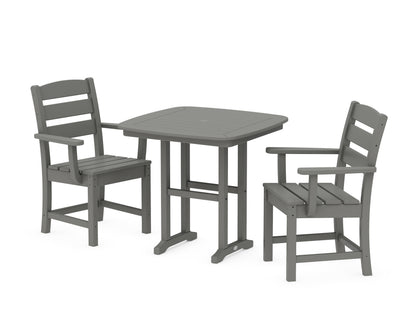 POLYWOOD® Lakeside 3-Piece Dining Set in Slate Grey