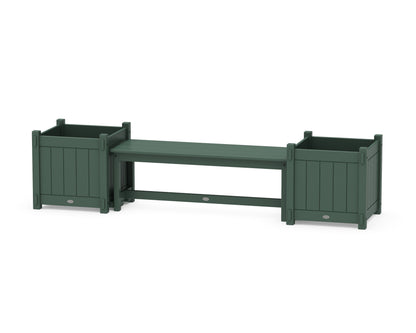 POLYWOOD® 48" Vineyard Straight Planter Bench Set - Large in Green