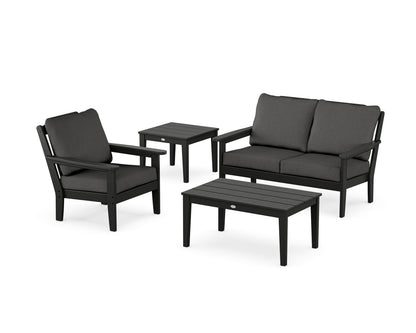Country Living Wovendale 4-Piece Deep Seating Set in Black / Spectrum Carbon