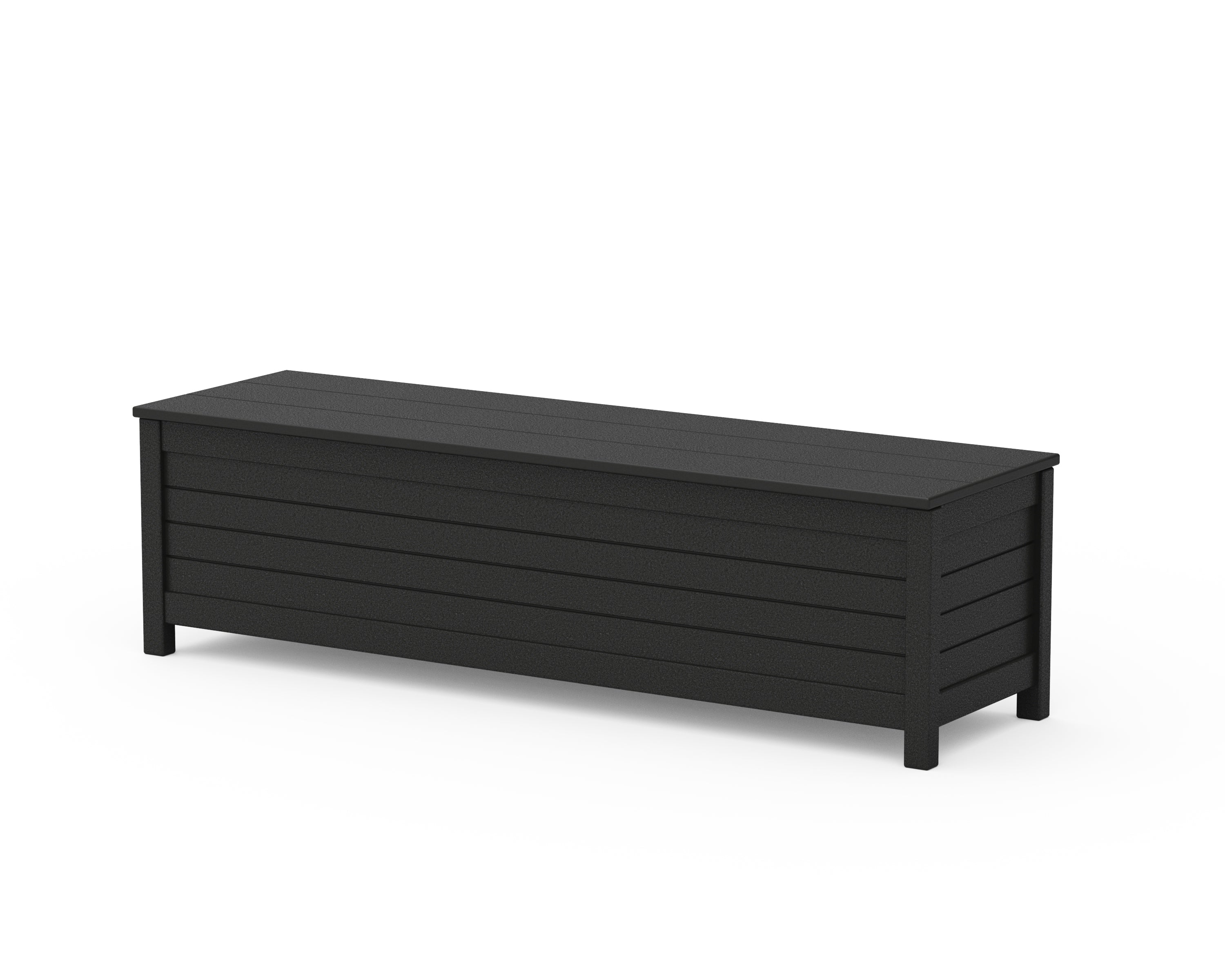 POLYWOOD® Nautical 60" Storage Bench in Black