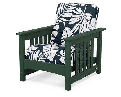 POLYWOOD® Club Mission Chair in Green / Leaf Marine Indigo