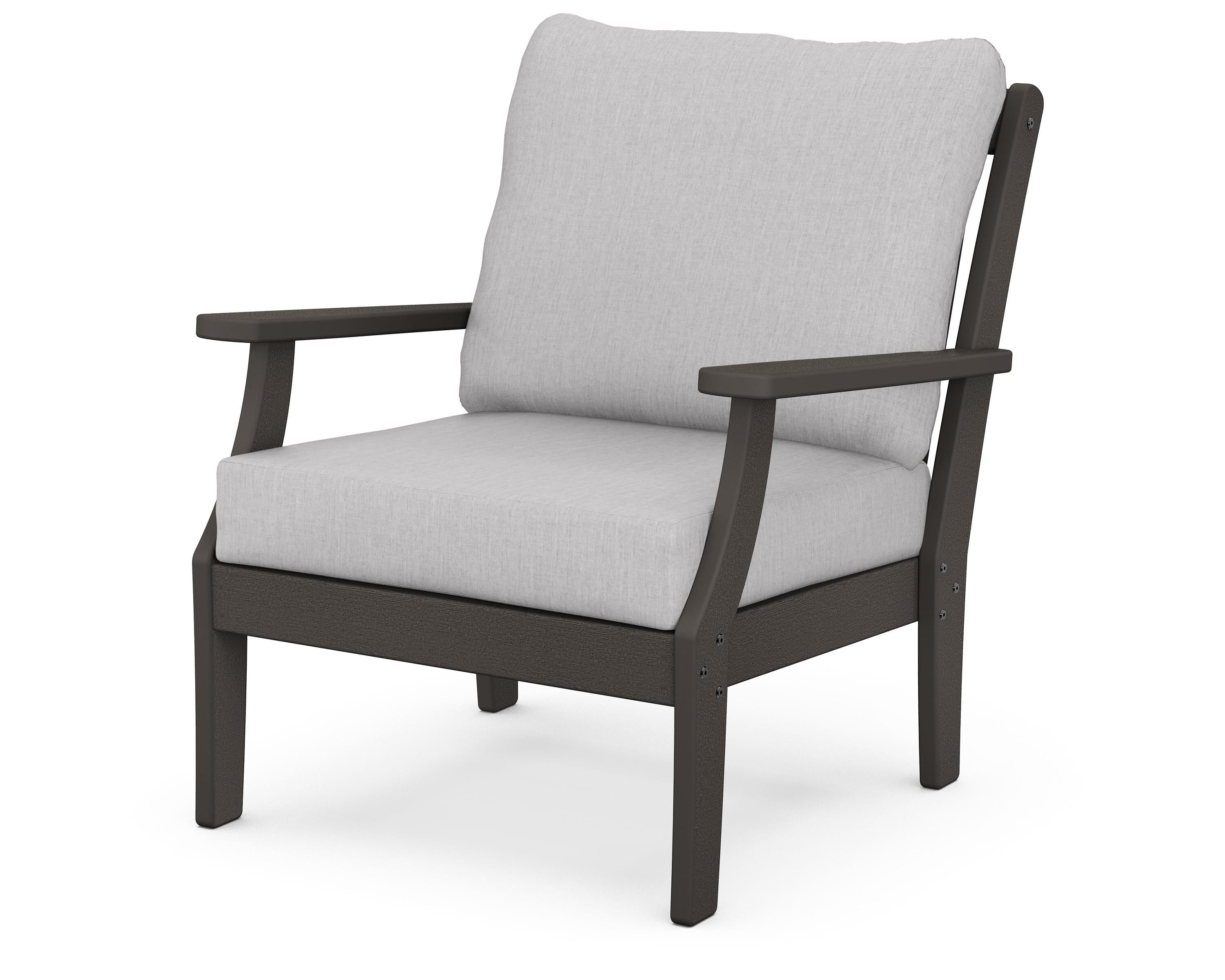 POLYWOOD® Braxton Deep Seating Chair in Vintage Coffee / Granite