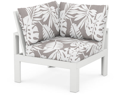 Unbranded Modular Corner Chair in White / Leaf Grey Mist