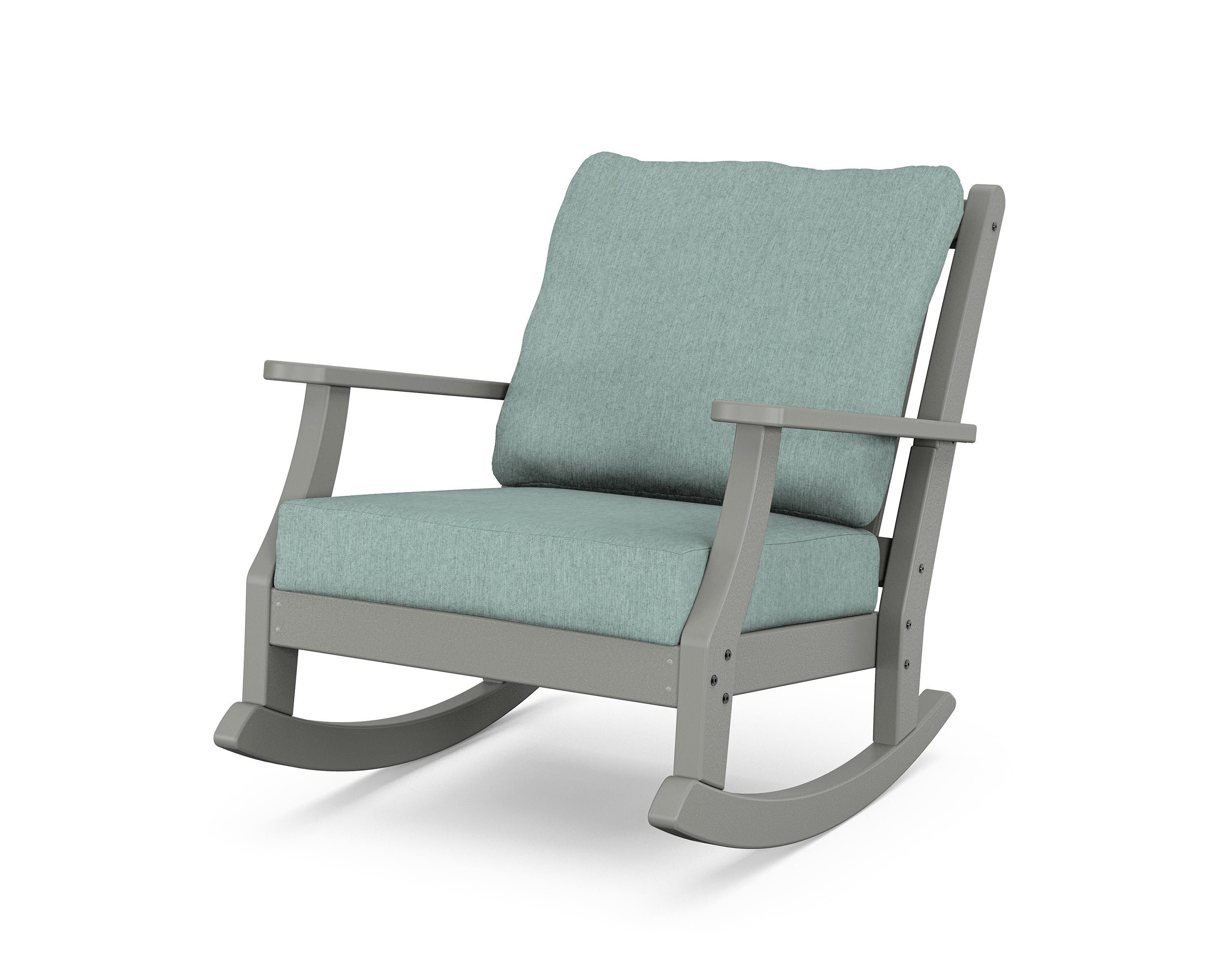 Country Living Wovendale Deep Seating Rocking Chair in Slate Grey / Glacier Spa