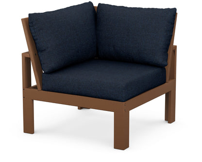 Unbranded Modular Corner Chair in Teak / Marine Indigo