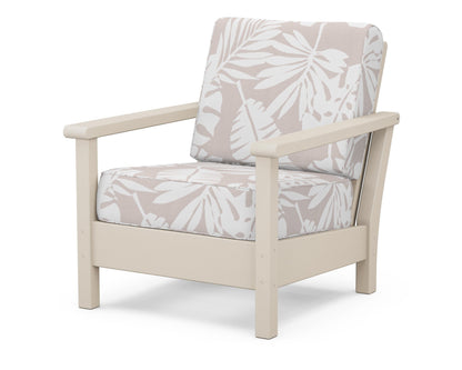 POLYWOOD® Harbour Deep Seating Chair in Sand / Leaf Dune Burlap