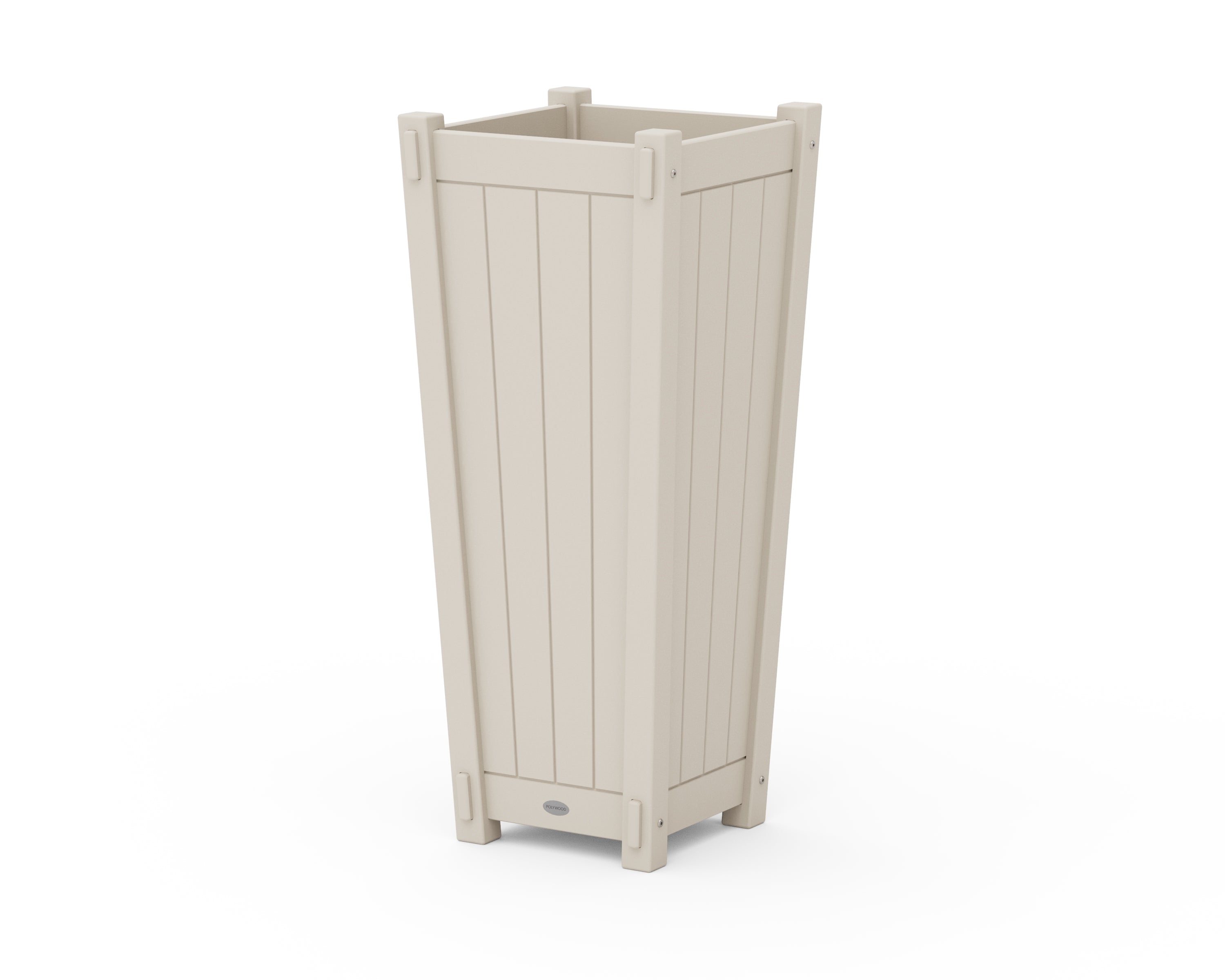 POLYWOOD® Vineyard Tapered Square Tall Planter Box in Sand