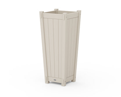 POLYWOOD® Vineyard Tapered Square Tall Planter Box in Sand