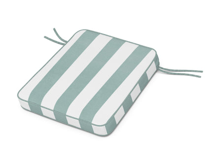 Martha Stewart by POLYWOOD® Chinoiserie Rocker Seat Cushion in Cabana Stripe Glacier Spa