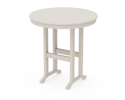 POLYWOOD® 36" Round Farmhouse Counter Table in Sand
