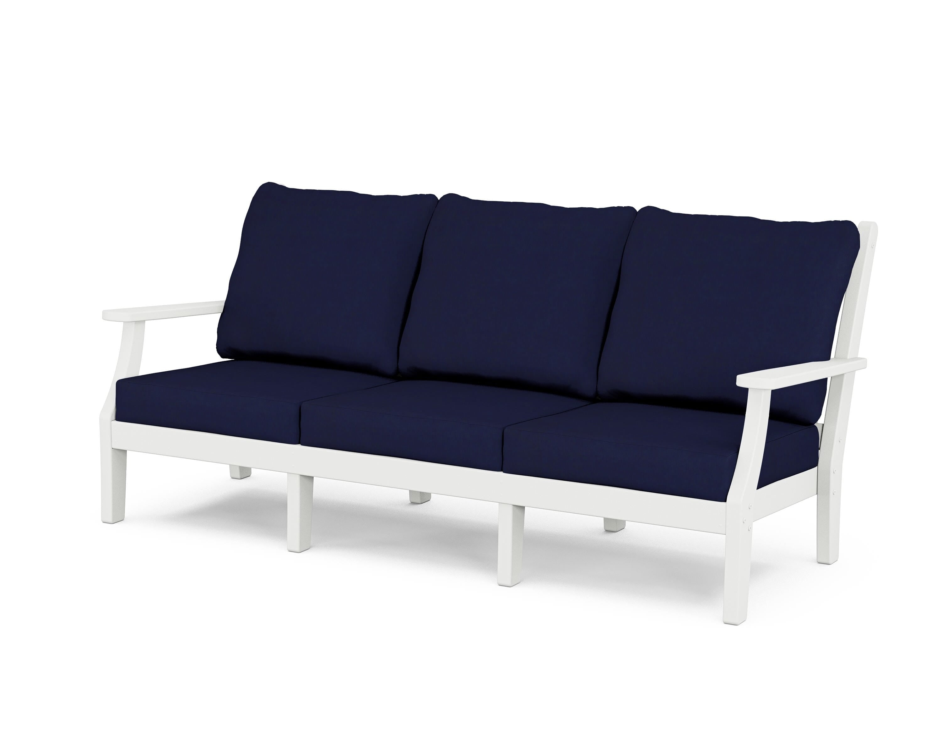 Country Living Wovendale Deep Seating Sofa in White / Navy