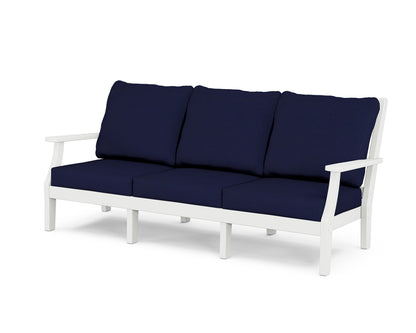 Country Living Wovendale Deep Seating Sofa in White / Navy