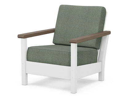 POLYWOOD® Harbour Deep Seating Chair in White / Kona / Cast Sage