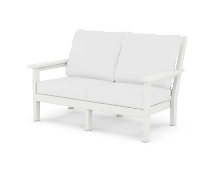 Chippendale Deep Seating Loveseat - White