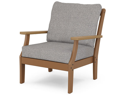 POLYWOOD® Braxton Deep Seating Chair in Teak / Natural / Grey Mist