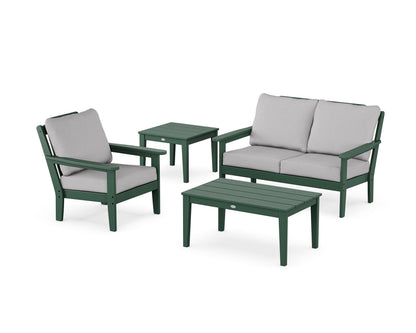 Country Living Wovendale 4-Piece Deep Seating Set in Green / Granite
