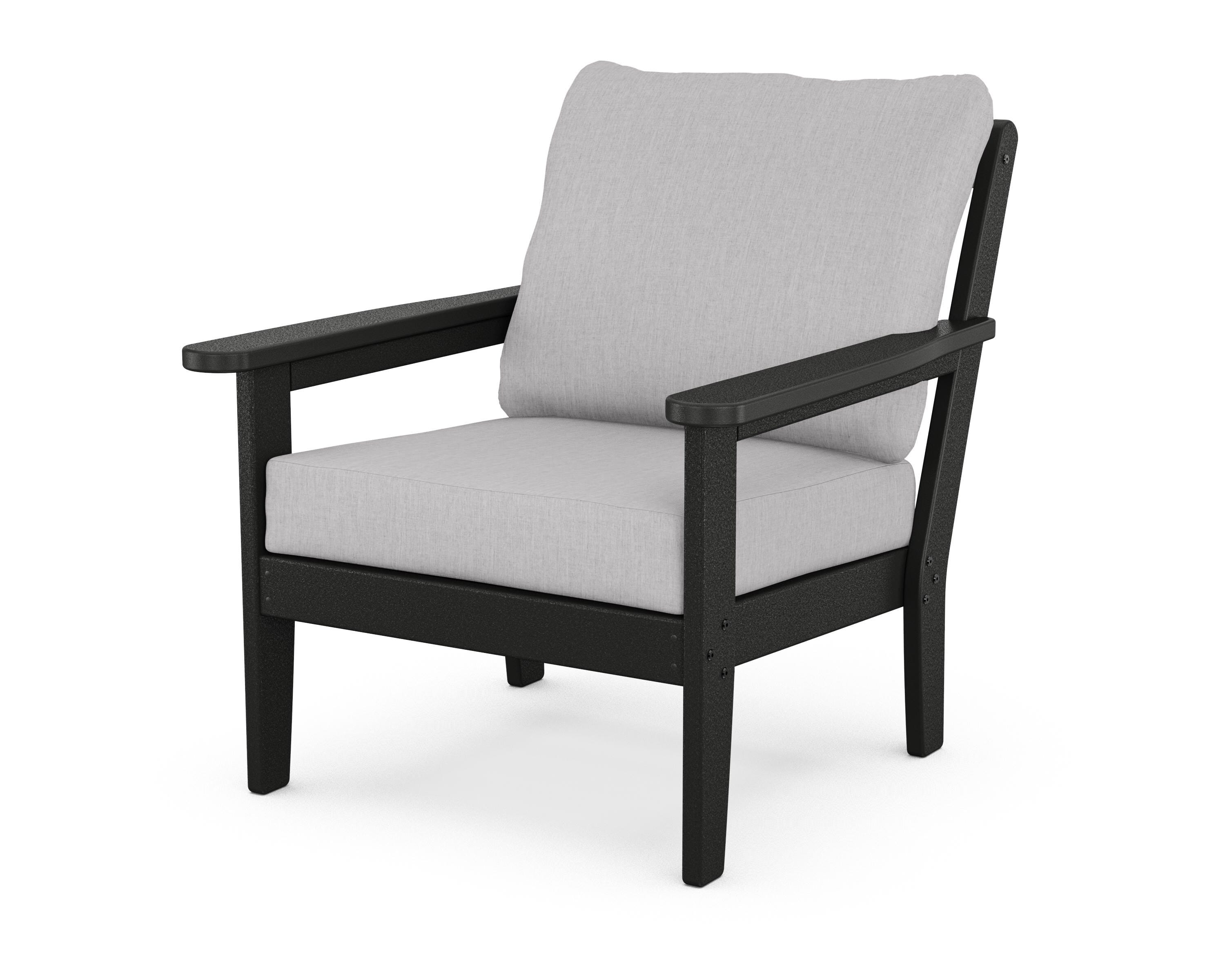 Country Living Cottage Deep Seating Chair in Black / Granite