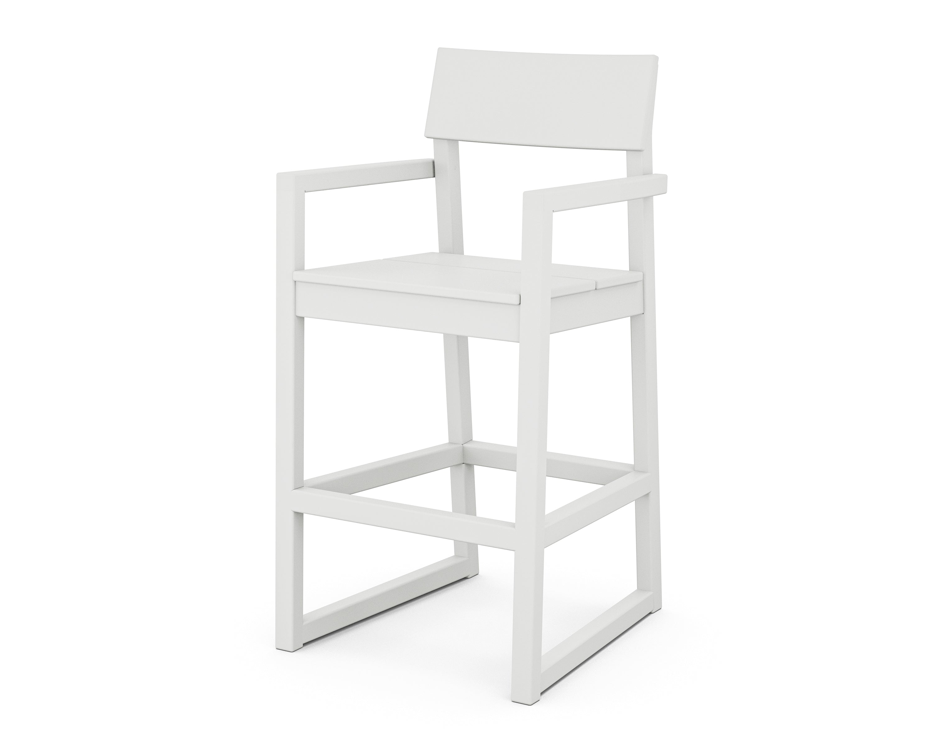 POLYWOOD® EDGE Bar Arm Chair in White
